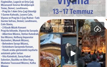 Prag - Viyana  Kültür, Tarih ve Mutfak Gezisi (13-18 Temmuz)